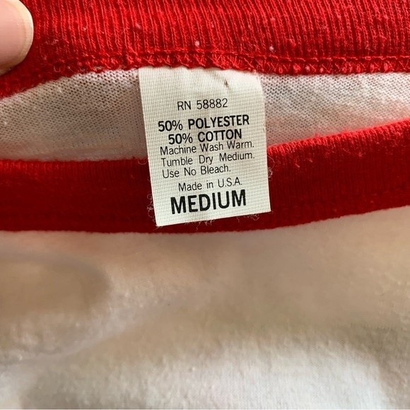 Vintage 80s John Lennon Memorial Raglan T-Shirt - Picture 5 of 9